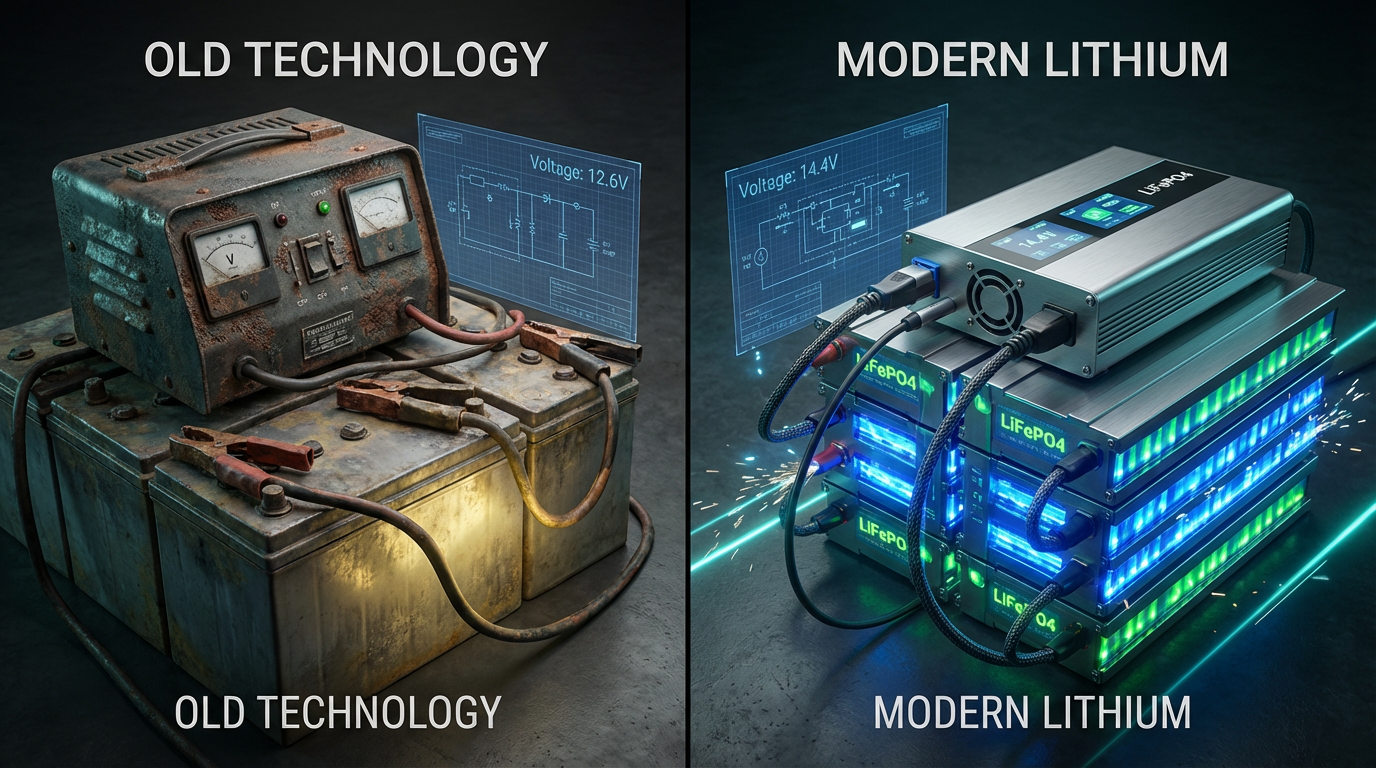 Must You Replace the Shore Power Charger? Can You “Get By” with an Old Lead-Acid Charger?