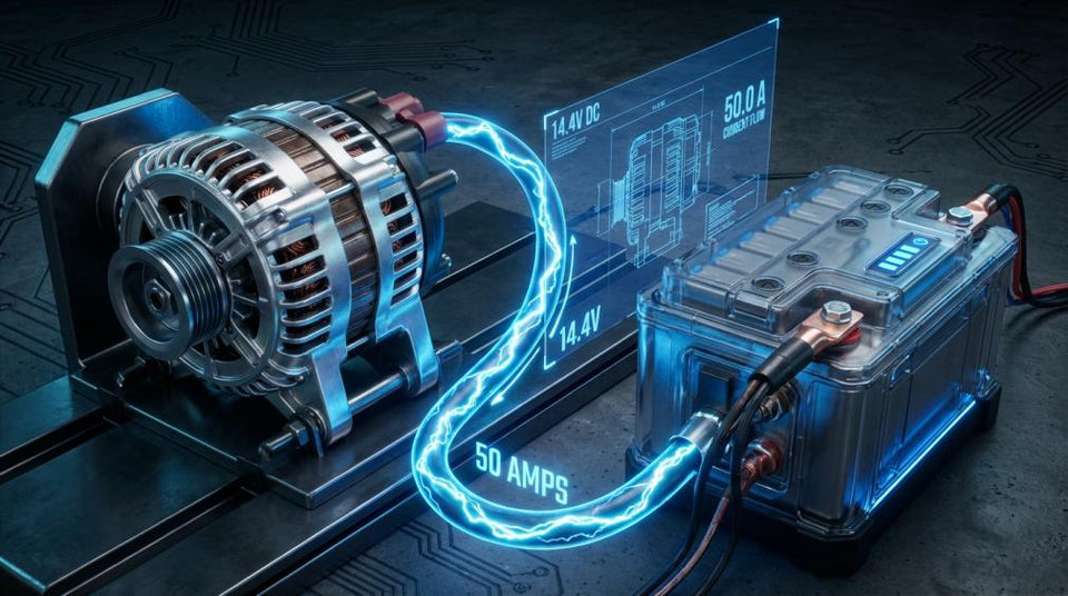 Single Alternator Power: How to Fast Charge Your Aux Lithium Battery at 50A While Driving