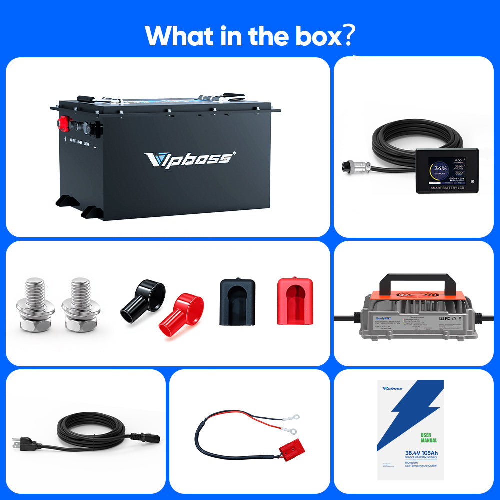 Vipboss 36V105Ah Lithium Golf Cart Battery Conversion Kit