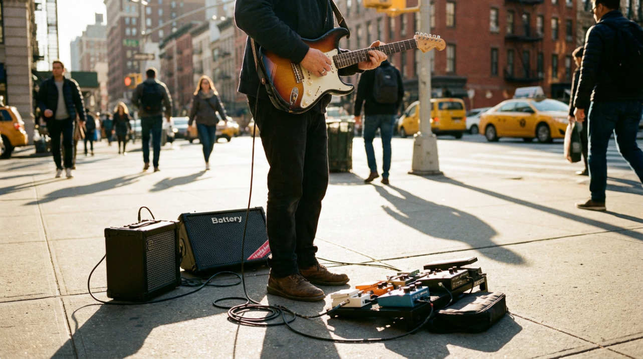 Busking Power: How to Run Guitar Amps and Pedals All Day on a Battery Pack