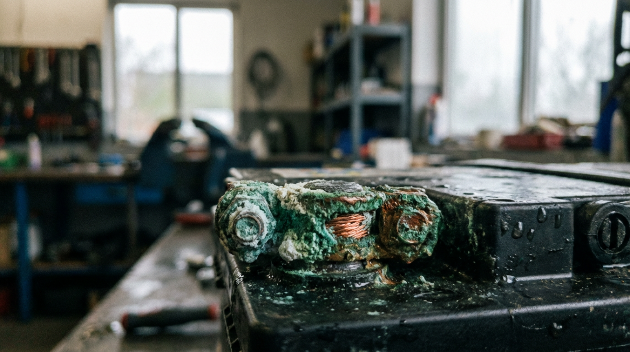 Wet Spring: Checking Battery Terminals for Green Oxidation (Even in Lithium Systems)