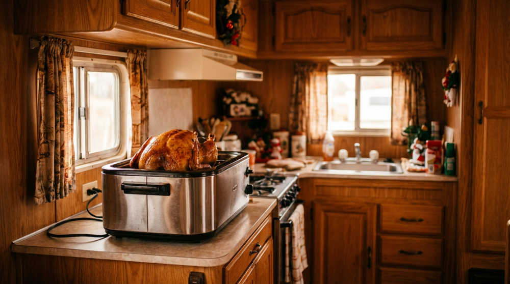 RV Thanksgiving Dinner: Roasting a Turkey in an Electric Oven? Is That Too Crazy for Batteries?