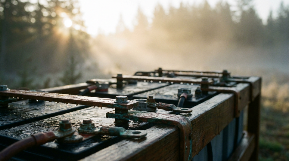 High Diurnal Temperature Range: Can Morning Dew Short Out Exposed Battery Connections?