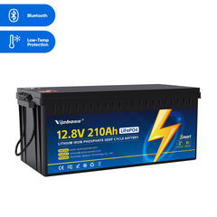 Vipboss 12V210Ah Bluetooth LiFePO4 Lithium Battery