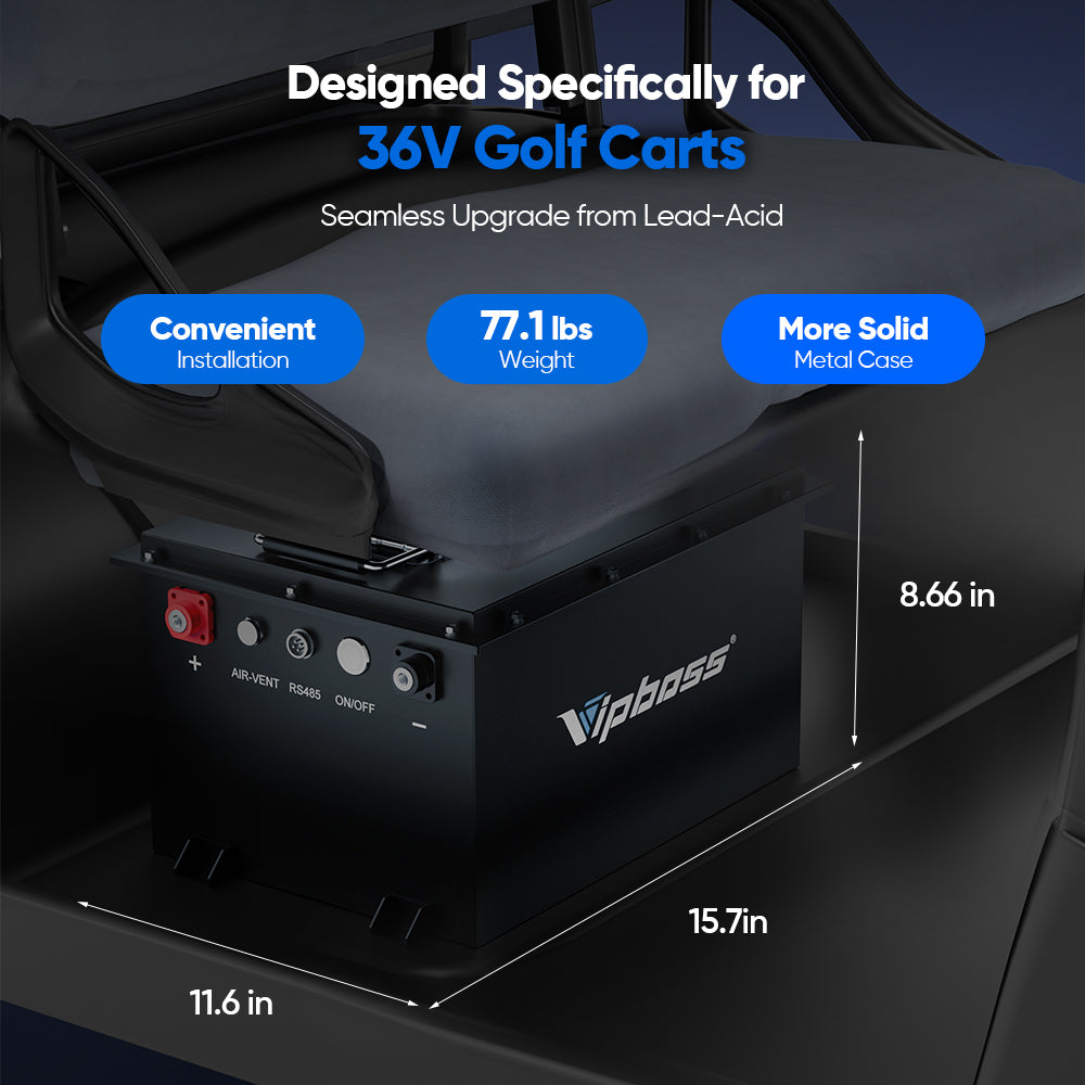 Vipboss 36V105Ah Lithium Golf Cart Battery Conversion Kit
