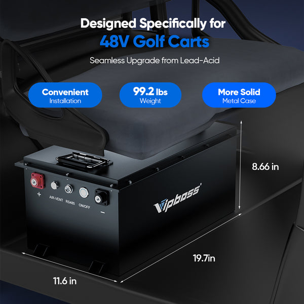 48V 105Ah LiFePO4 Golf Cart Battery | Upgrade Kit