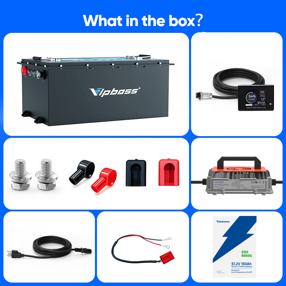 Vipboss 48V150Ah Lithium Golf Cart Battery Conversion Kit