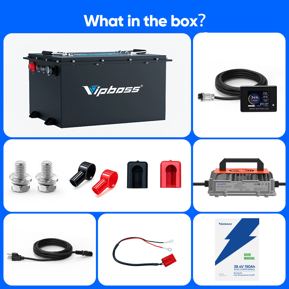 Vipboss 36V150Ah Lithium Golf Cart Battery Conversion Kit