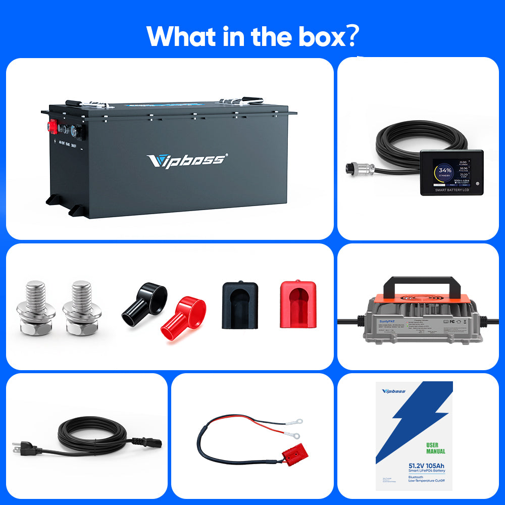 Vipboss 48V105Ah Lithium Golf Cart Battery Conversion Kit